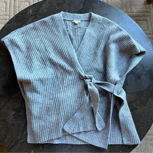 LOFT Light Gray Tie/Wrap Cardigan Sweater - Size M/L